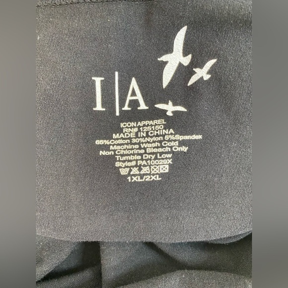 ICON APPAREL Womens Leggings Full Length
Size 1X-2X Black Capsule Wardrobe - Picture 5 of 5